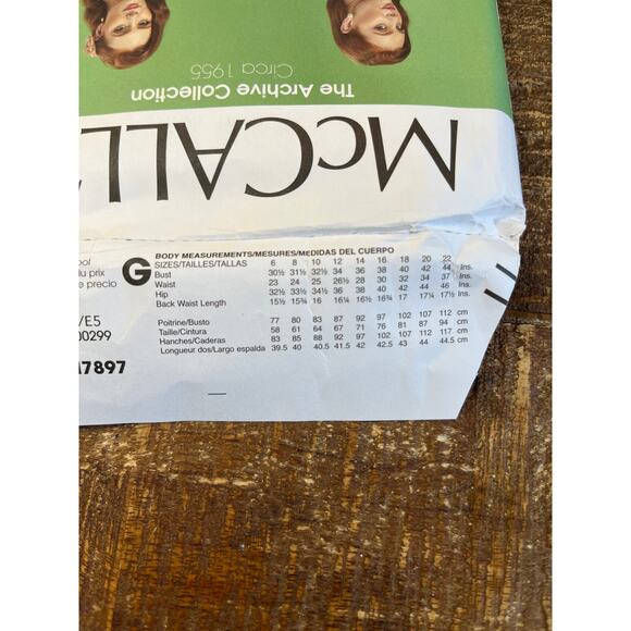 McCalls Sewing Pattern M7897 1955 Retro Evening Dress w/ Overskirt 14-22 UNCUT - Picture 3 of 3